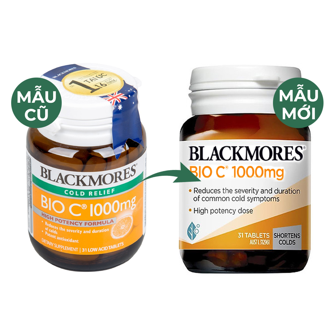Viên Uống BLACKMORES Bổ Sung Vitamin C Bio C 1000mg 31 Viên