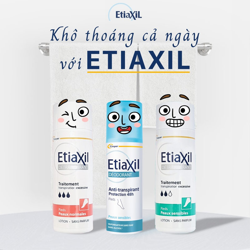 EtiaXil Detranspirant Traitement Lotion giữ da khô thoáng cả ngày dài.