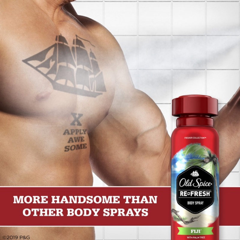 Xịt Khử Mùi Old Spice Cho Nam Hương Fiji & Cây Cọ Fresher Fiji Scent Body Spray For Men